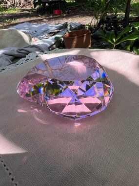 Rosenthal Pink Faceted 24% lead Crystal Heart